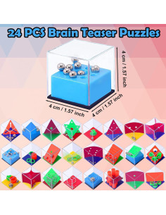 24 Cubos de Rompecabezas de Laberinto IQ Exinddea - 4 cm 2