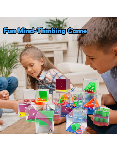 24 Cubos de Rompecabezas de Laberinto IQ Exinddea - 4 cm
