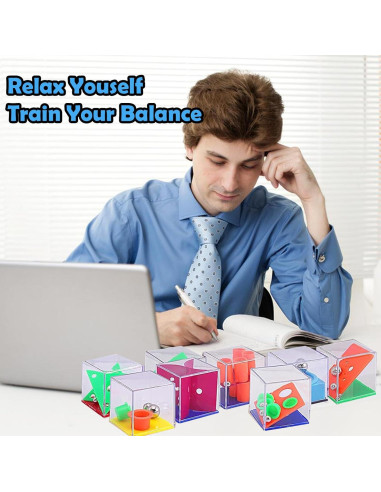 24 Cubos de Rompecabezas de Laberinto IQ Exinddea - 4 cm