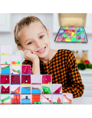 24 Cubos de Rompecabezas de Laberinto IQ Exinddea - 4 cm