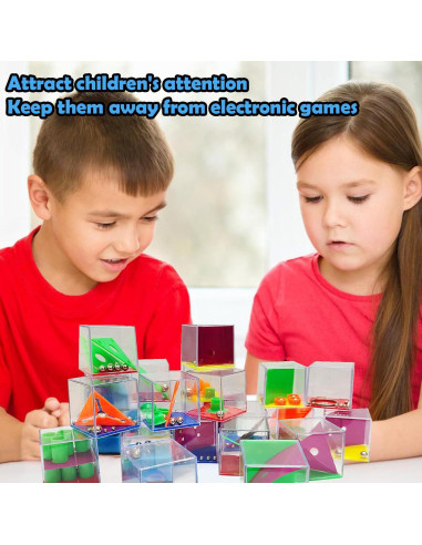 24 Cubos de Rompecabezas de Laberinto IQ Exinddea - 4 cm