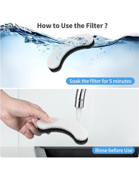 Filtros de agua para gatos Porens - 12 filtros de esponja