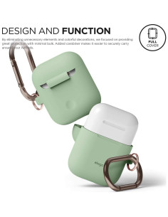 Funda de Silicona elago para AirPods 1 y 2 - Verde Pastel 2