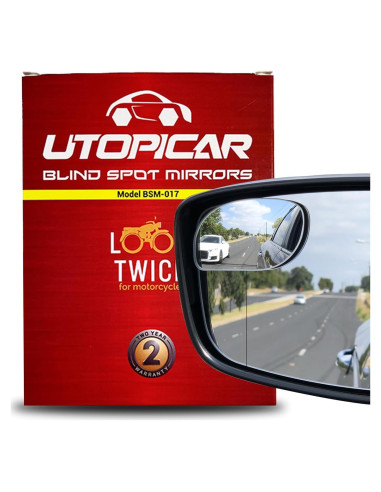 Espejo Convexo de Punto Ciego Utopicar 4.57 x 7.62 cm - Seguridad Vial