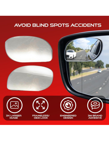 Espejo Convexo de Punto Ciego Utopicar 4.57 x 7.62 cm - Seguridad Vial