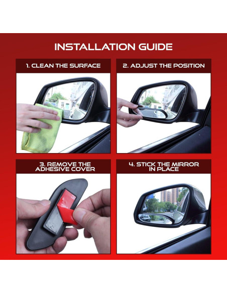 Espejo Convexo de Punto Ciego Utopicar 4.57 x 7.62 cm - Seguridad Vial