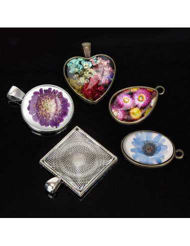 Kit de Moldes de Joyería HOMEIDOL 57 Piezas Silicona y Metal