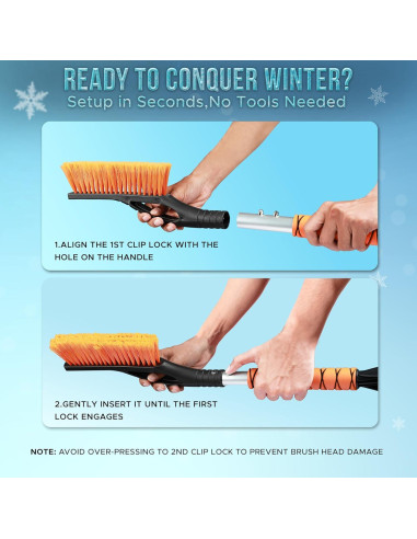 Cepillo de Nieve EcoNour 68.58 cm y Raspador 10.92 cm - 2 Piezas