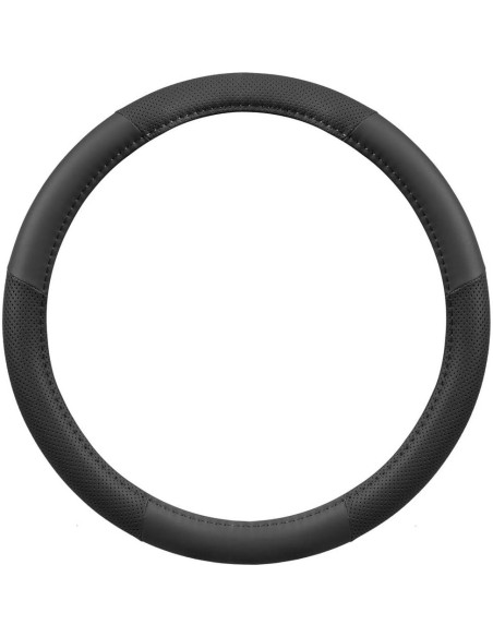 Cubierta de Volante Motor Trend 15" Cuero Microfibra Negro