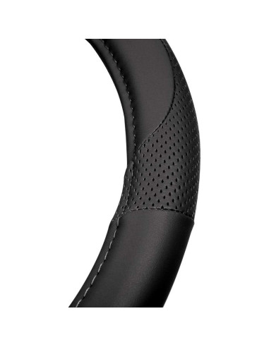 Cubierta de Volante Motor Trend 15" Cuero Microfibra Negro