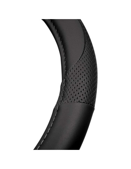 Cubierta de Volante Motor Trend 15" Cuero Microfibra Negro