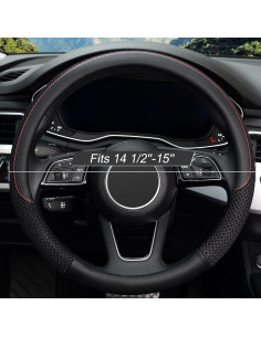 Funda de Volante KAFEEK Universal 37-39 cm Cuero Microfibra 2