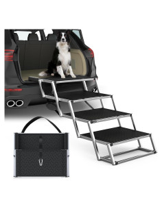 Escalera Plegable para Perros PetRuna 4 Escalones Antideslizante