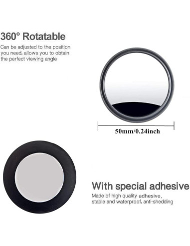 Espejos de Punto Ciego MARLBSTON 2" Convexos HD - Paquete de 2