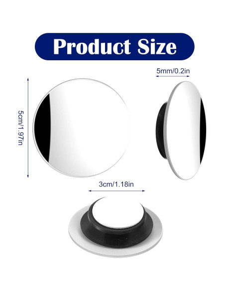 Espejos de Punto Ciego Redondos Aphumedc 5cm Ajustables 360