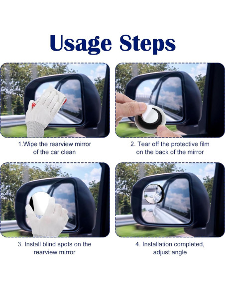 Espejos de Punto Ciego Redondos Aphumedc 5cm Ajustables 360