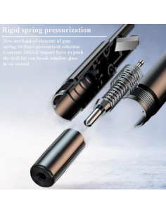 Martillo de Seguridad para Automóvil ZBLDZJR - Escape Emergencia 2 en 1 2