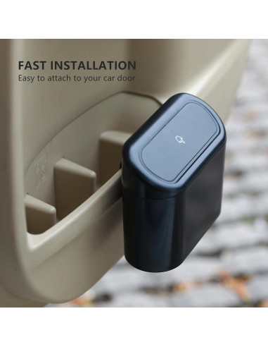 Mini Basurero de Coche Ginsco 2 Pack con Tapa y 120 Bolsas