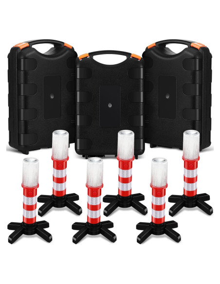 6 Piezas Luces LED de Emergencia Riakrum con Soportes Magnéticos