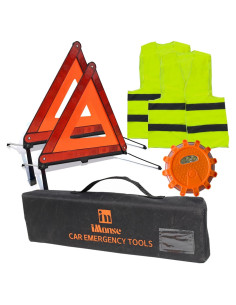 Kit de Emergencia en Carretera iMonse 2 Triángulos + 1 Luz LED