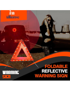 Kit de Emergencia en Carretera iMonse 2 Triángulos + 1 Luz LED 2