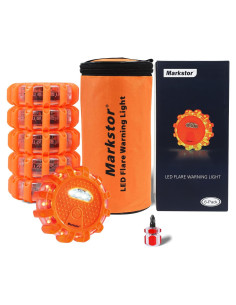 Kit de Emergencia LED Markstor - 6 Luces de Seguridad Naranjas