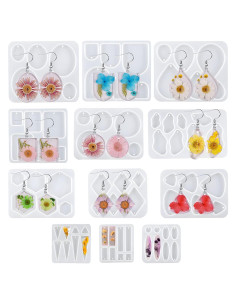 12 Moldes de Silicona para Aretes MAMUNU - Resina Epóxica