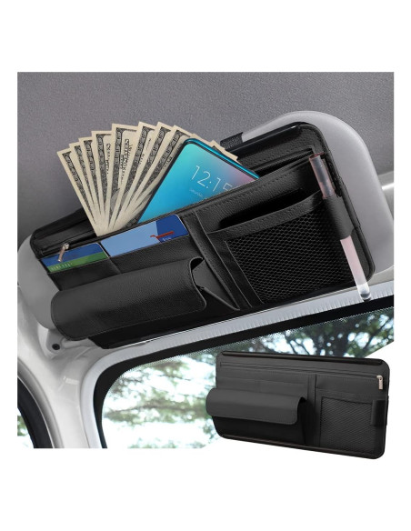 Organizador de Visera de Coche Zipelo Negro 30.99x16.51cm