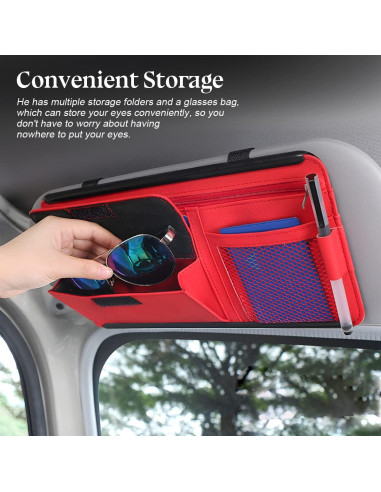 Organizador de Visera de Coche Zipelo Negro 30.99x16.51cm