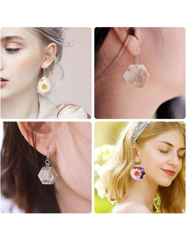 12 Moldes de Silicona para Aretes MAMUNU - Resina Epóxica