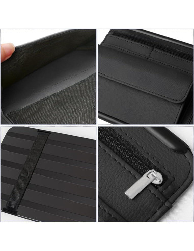 Organizador de Visera de Coche Zipelo Negro 30.99x16.51cm