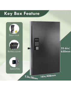 Caja de Llaves Inteligente WeHere 96 Llaves Montaje Pared 2