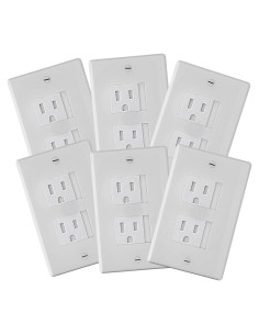 Paquete de 6 cubiertas de enchufe Safety Innovations - Blanco