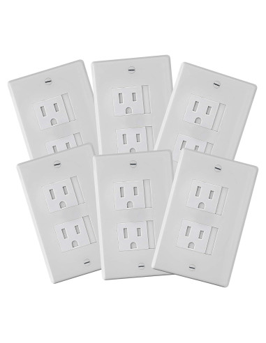 Paquete de 6 cubiertas de enchufe Safety Innovations - Blanco