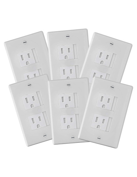 Paquete de 6 cubiertas de enchufe Safety Innovations - Blanco