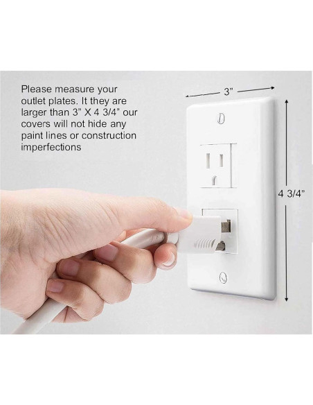Paquete de 6 cubiertas de enchufe Safety Innovations - Blanco