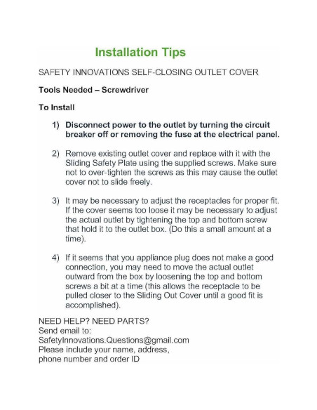 Paquete de 6 cubiertas de enchufe Safety Innovations - Blanco