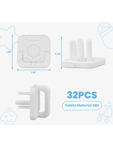 32 Cubiertas de Enchufe a Prueba de Bebés POCBP - Seguridad Infantil