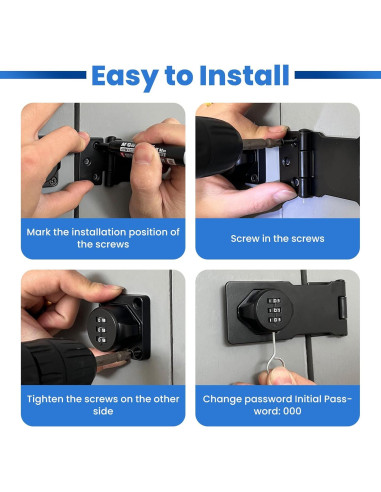 Cerradura de gabinete TOKCKYBL con código 3 dígitos 11.43 cm