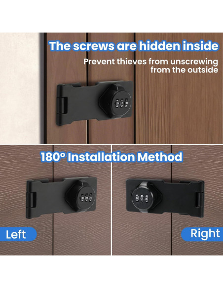 Cerradura de gabinete TOKCKYBL con código 3 dígitos 11.43 cm