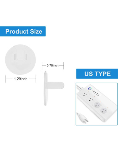 Cubiertas de Seguridad para Enchufes 24 Unidades Plástico Transparente