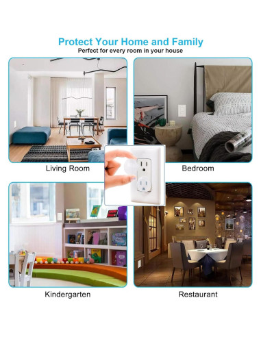 Cubiertas de Seguridad para Enchufes 24 Unidades Plástico Transparente