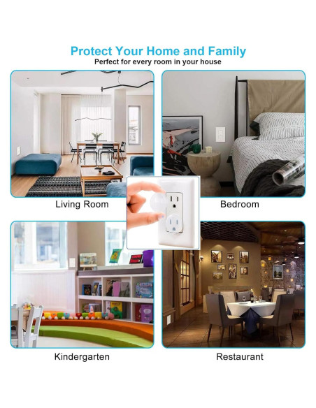 Cubiertas de Seguridad para Enchufes 24 Unidades Plástico Transparente