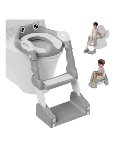 Asiento de Entrenamiento para Baño ROUTTOON 2 en 1 Gris
