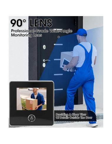 Cámara Digital de Mirilla Irosiy 2.8" HD Infrarroja 90