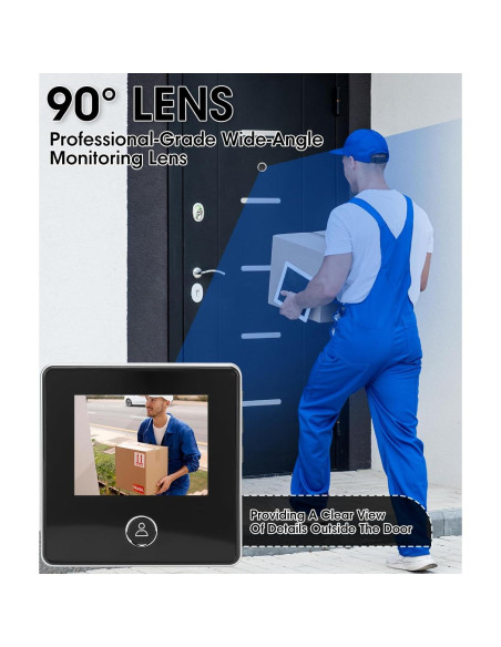 Cámara Digital de Mirilla Irosiy 2.8" HD Infrarroja 90