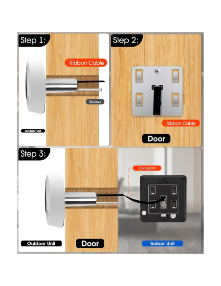 Cámara Digital de Mirilla Irosiy 2.8" HD Infrarroja 90