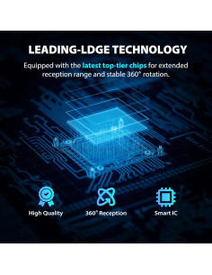 Antena de TV Digital Qtbvae D011AF HD 4K con Amplificador 2