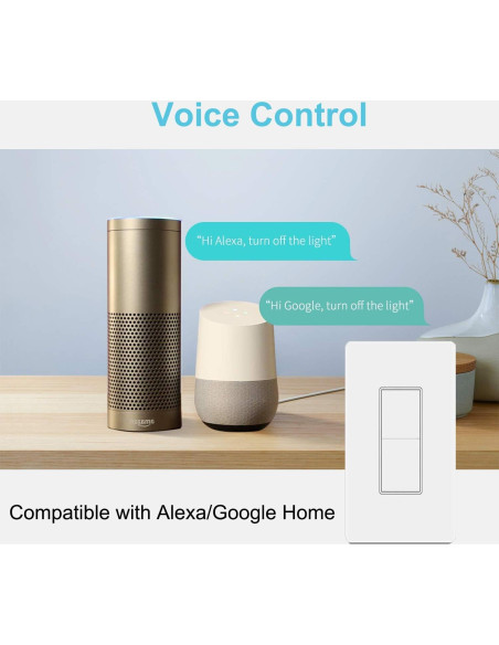 Interruptor de Luz Inteligente WiFi Youngzuth 2 Vías Control Remoto