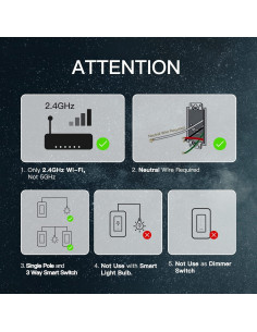 Interruptor de Luz Inteligente MoesGo WiFi 2 Gang Control Remoto 2